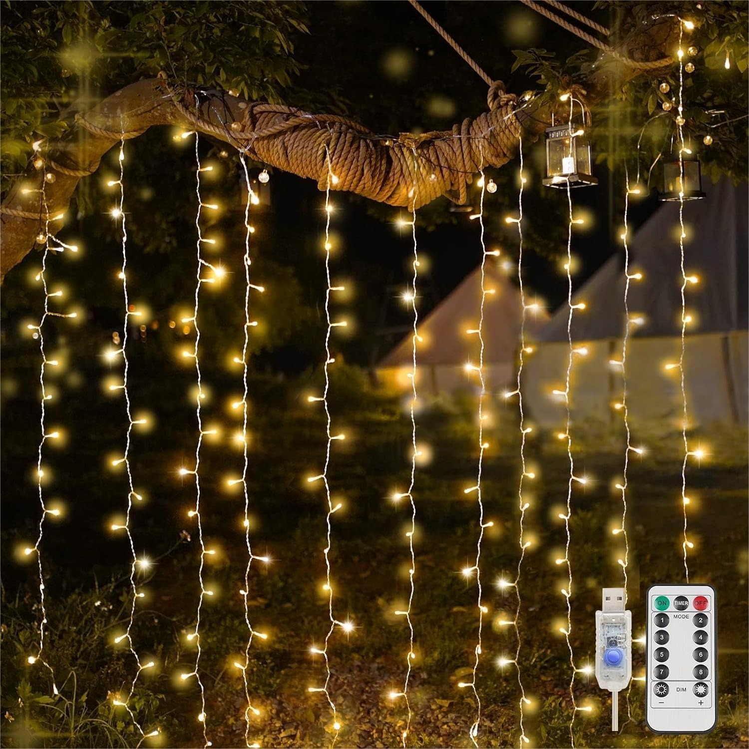Lighting Decoration Outdoor - Curtain Lights For Bedroom 200 Led