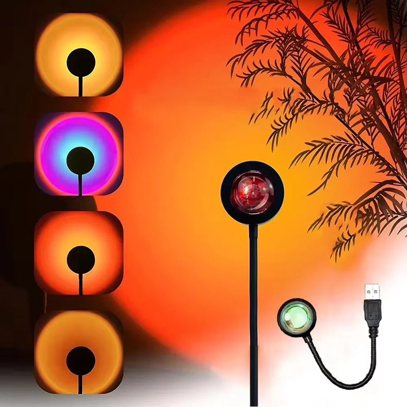 Sunset Lamp Projection - USB Charging LED Sunset Light Colorful