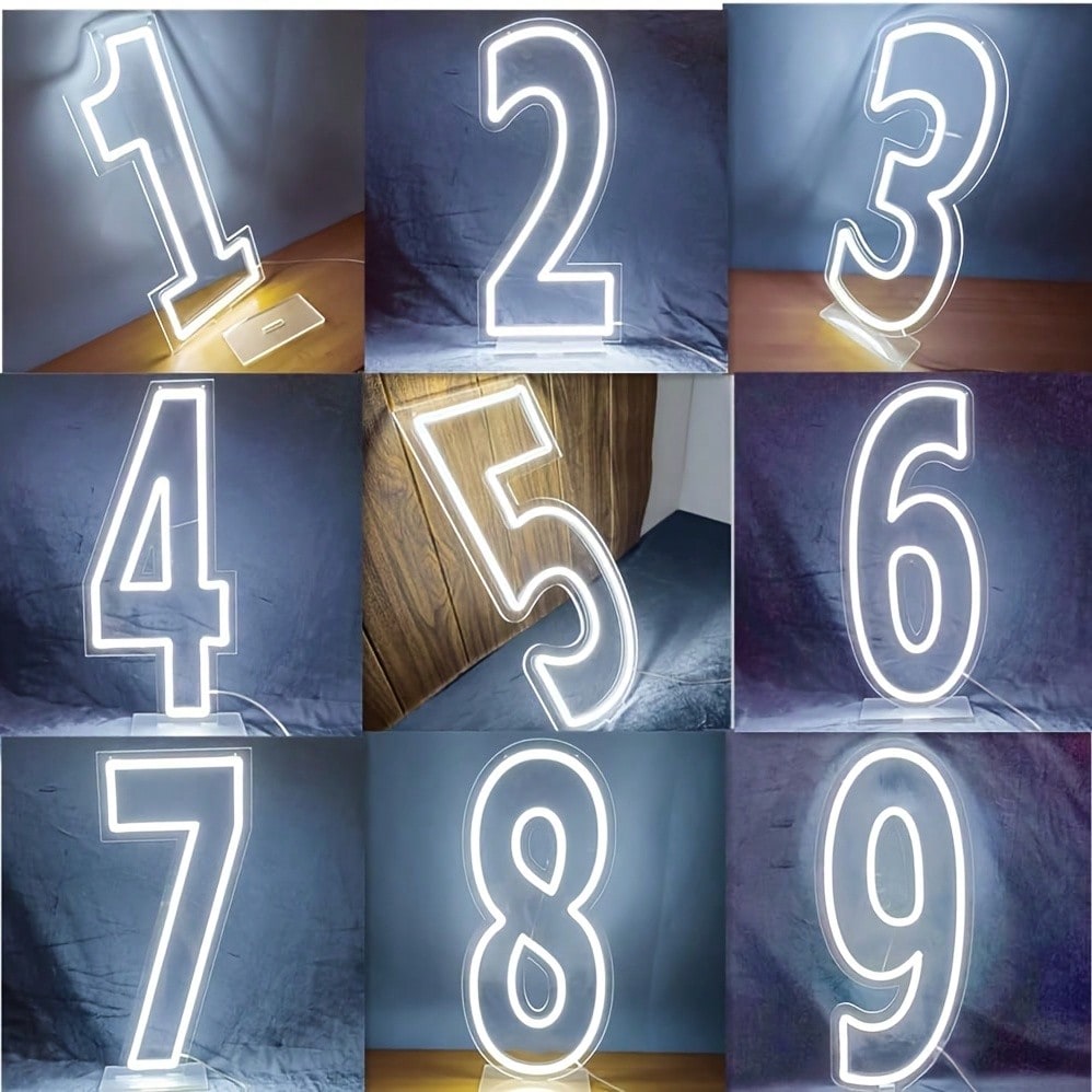 Lighting Decoration Wedding - White 0-9 Single Digit LED Number
