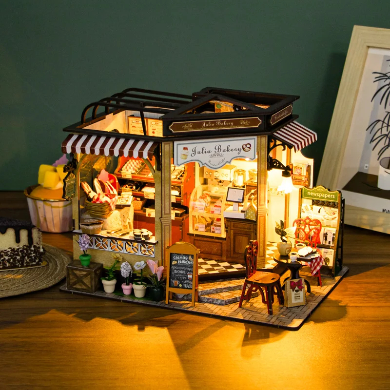 Lighting Decor For House - OUZEY Miniature Wooden Dollhouse Model Kit