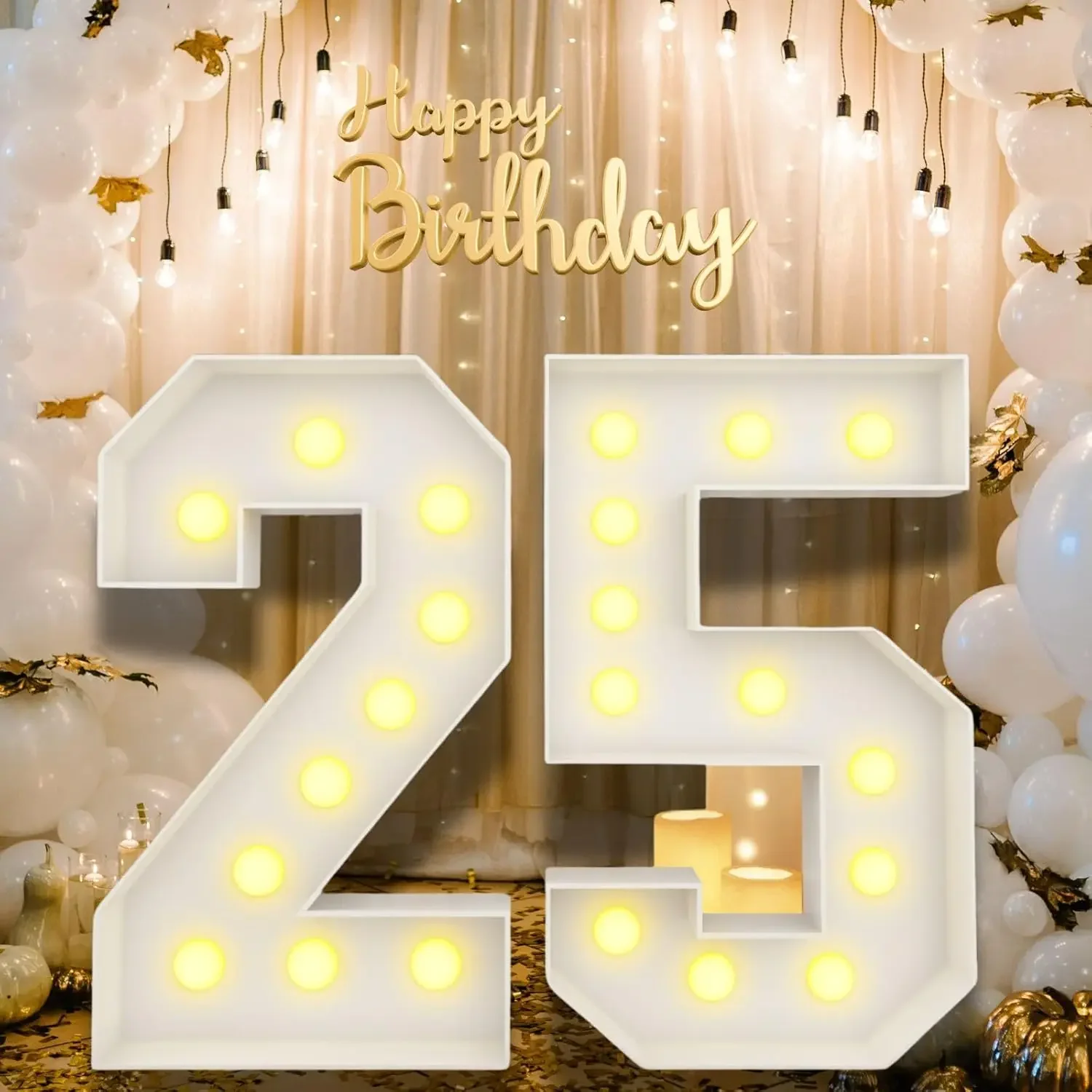 Light Up Letters Marquee - 70-120cm Mosaic Frame Crafty Number Letter