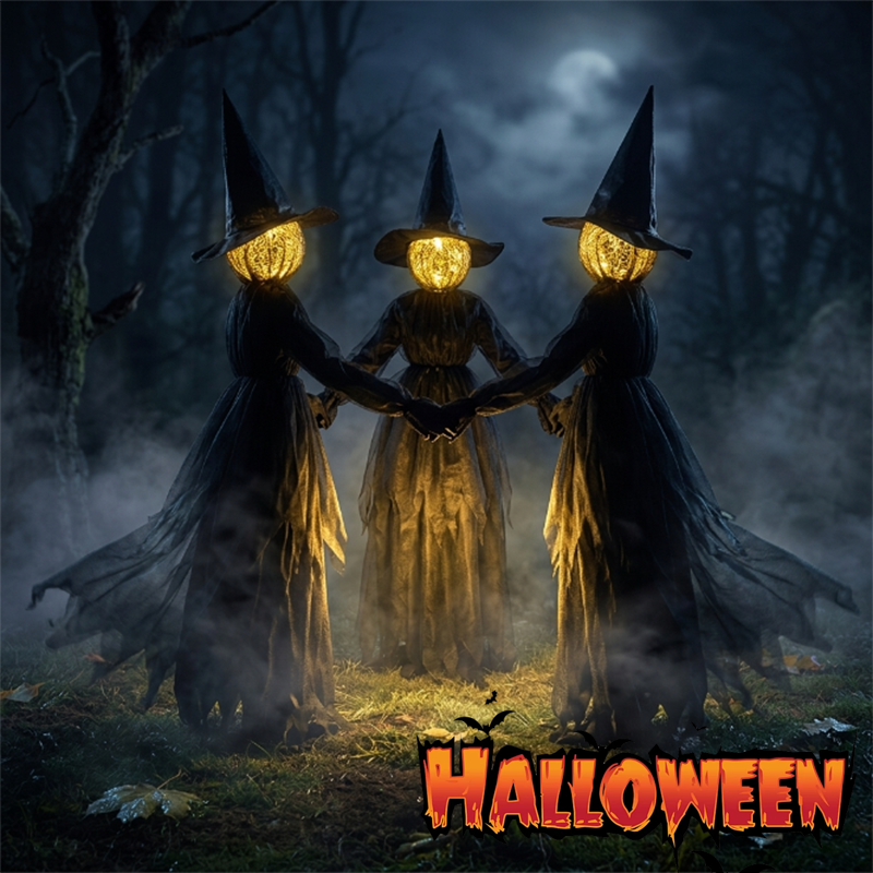 Lighting Decor For House - Sound Activated Hand Holding Witch Halloween