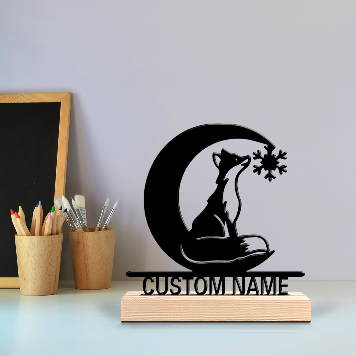 Lighting Decoration Wedding - 1pc Fun Personalized Custom fox Wooden