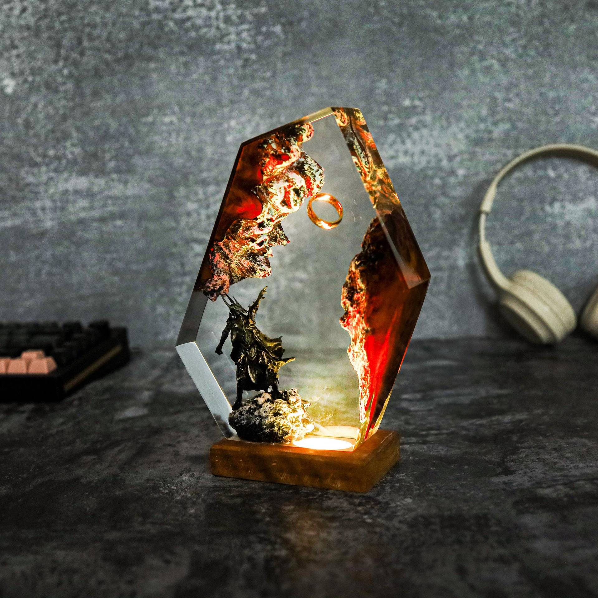 Lighting Decoration Wedding - Movie Scence Figure Table Resin Lamp