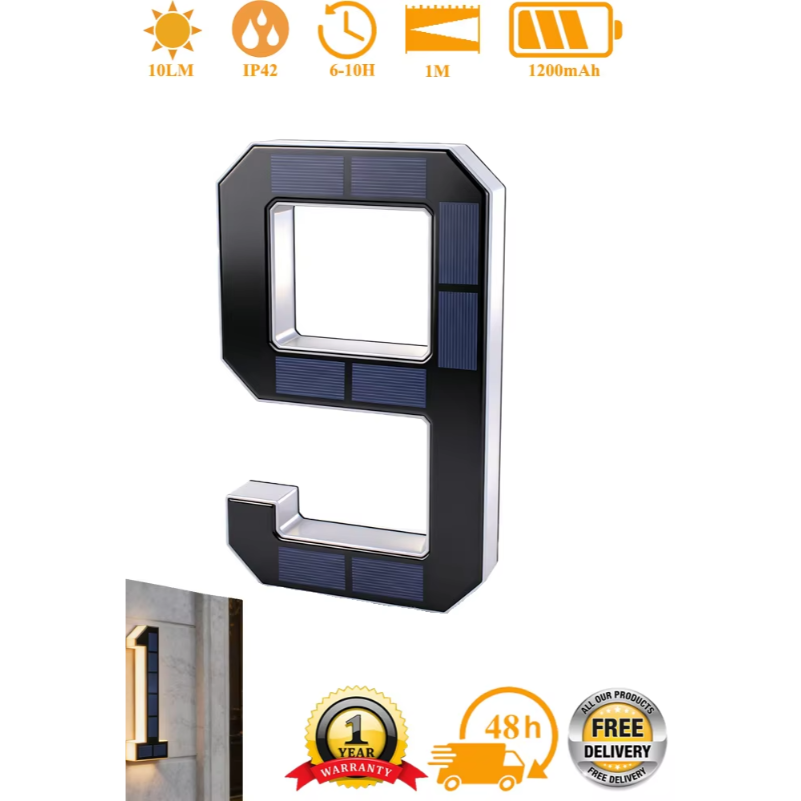 BORUiT LED olar House Number L – Lighting Decor For House recenzja i cena