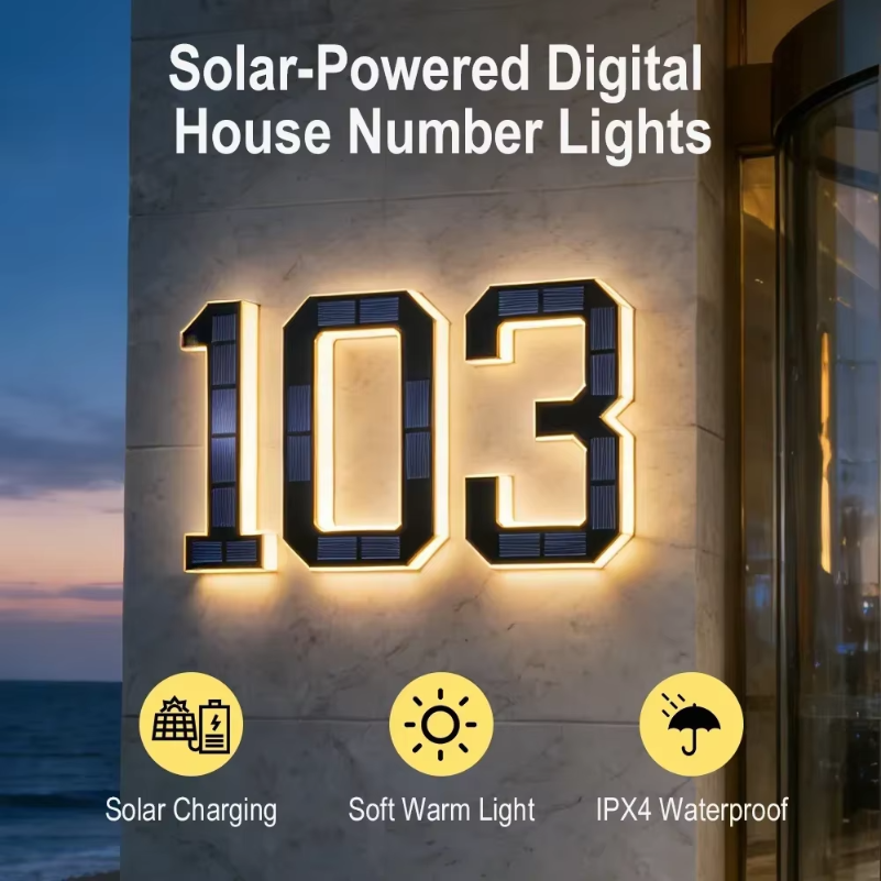 BORUiT LED olar House Number L – Lighting Decor For House recenzja i cena