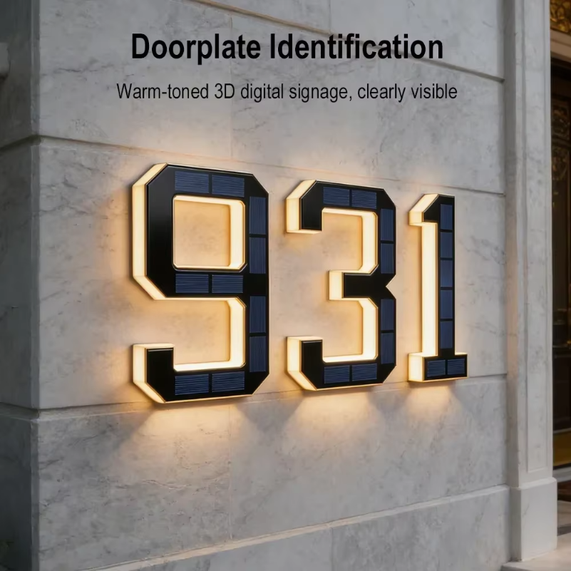 BORUiT LED olar House Number L – Lighting Decor For House recenzja i cena