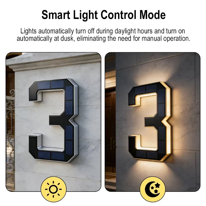 BORUiT LED olar House Number L – Lighting Decor For House recenzja i cena