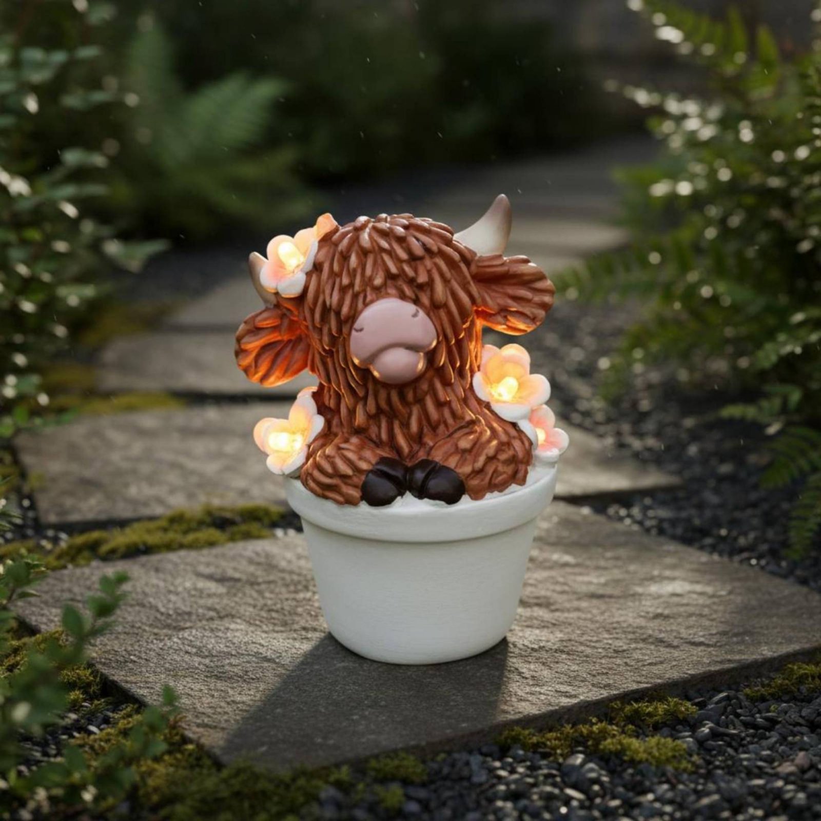 Solar Cow Statue Automatic Lig – Outdoor Lighting Decor Ideas recenzja i cena