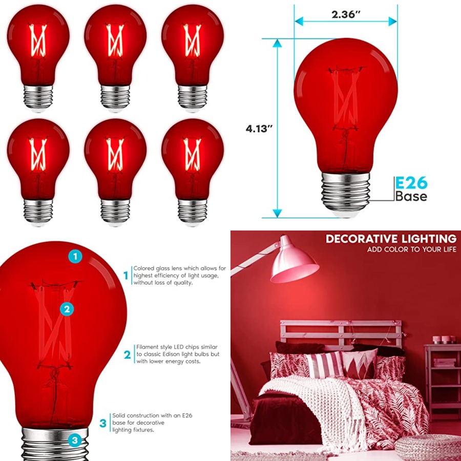 A19 Edison LED Light Bulbs, 4. – Lighting Decoration Outdoor recenzja i cena