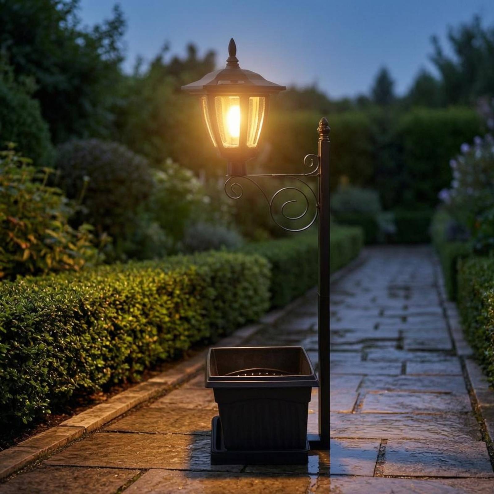 Solar Flower Pot Light Wrought – Lighting Decoration Outdoor recenzja i cena