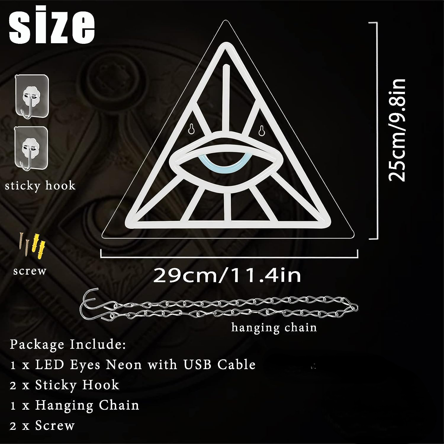 Eye in Triangle Neon Light LED – Outdoor Lighting Decor Ideas recenzja i cena