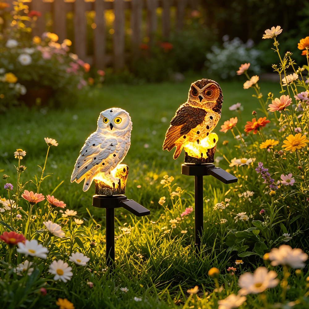 Owl Solar Light, Resin Owl Gro – Lighting Decoration Outdoor recenzja i cena