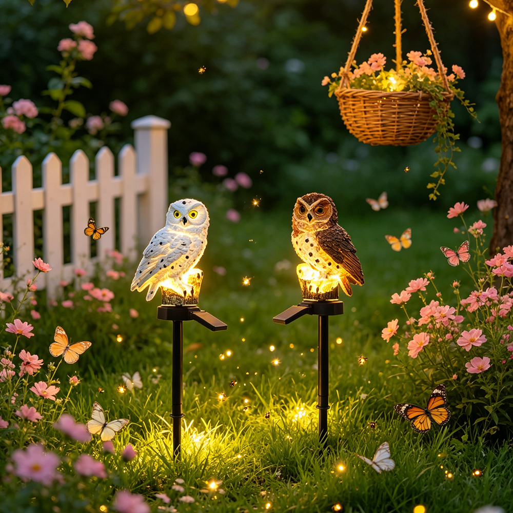 Owl Solar Light, Resin Owl Gro – Lighting Decoration Outdoor recenzja i cena