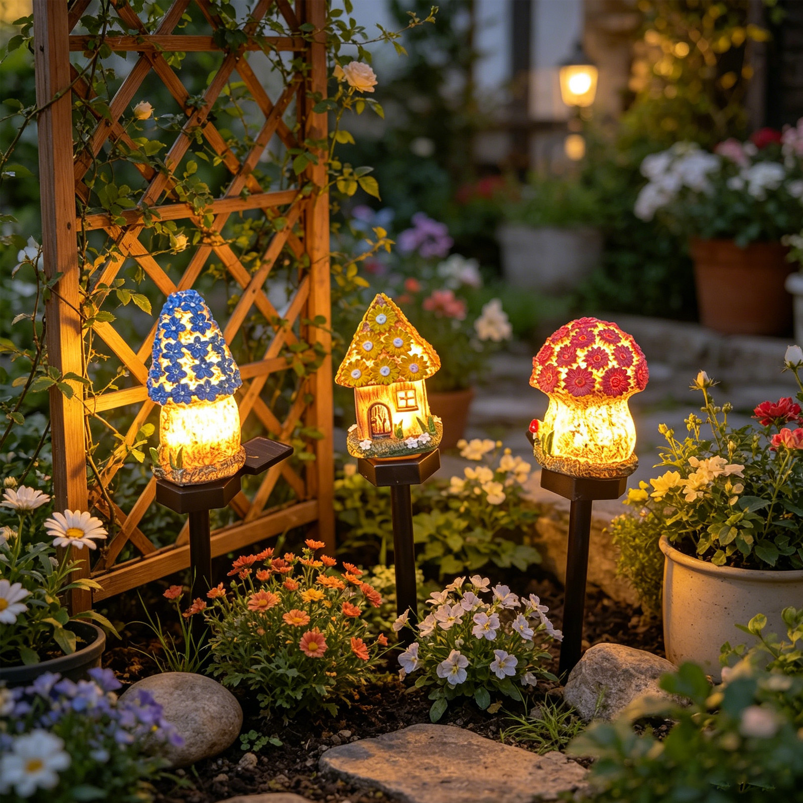 15.9in Cute Resin Mushroom Hou – Lighting Decor For House recenzja i cena