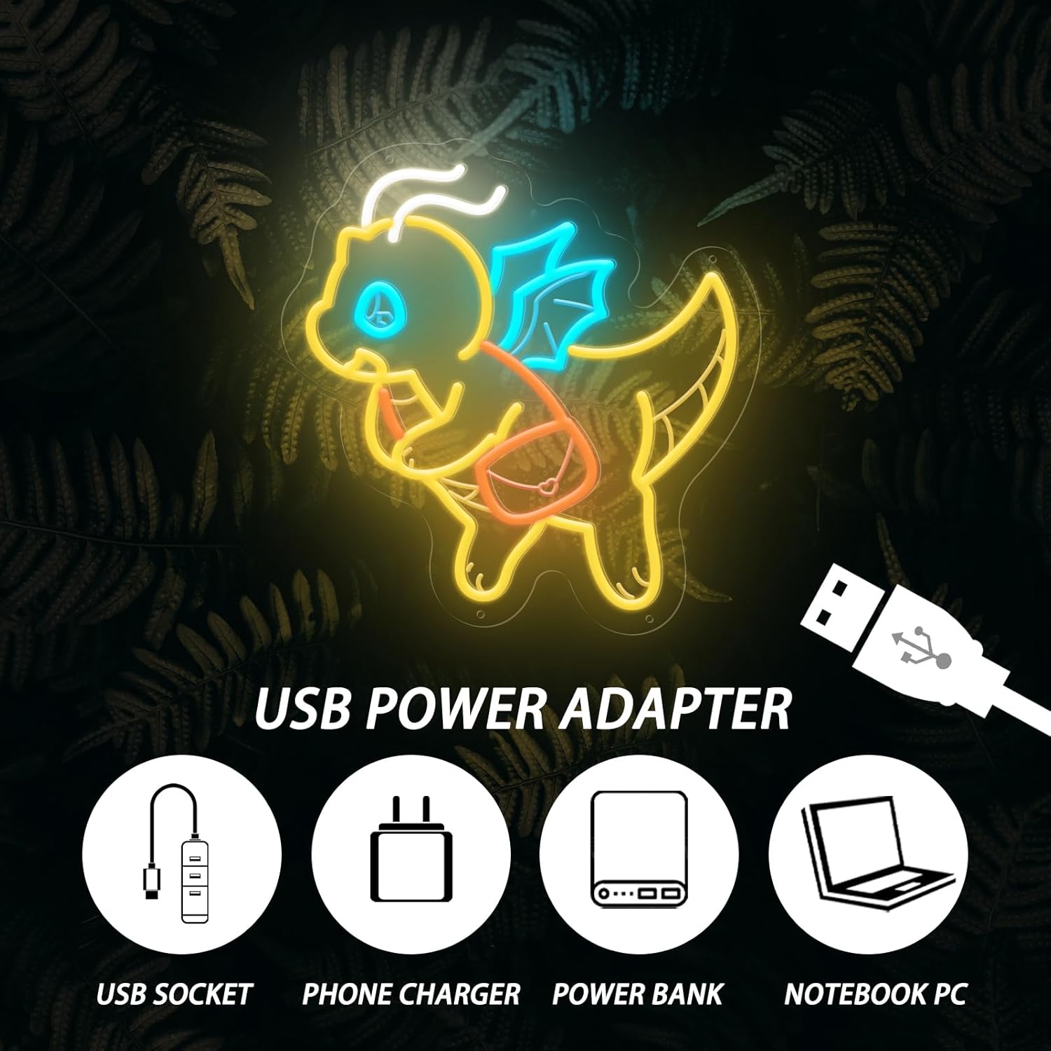 USB Dimmable Cute Dinosaur Neo – Outdoor Lighting Decor Ideas recenzja i cena
