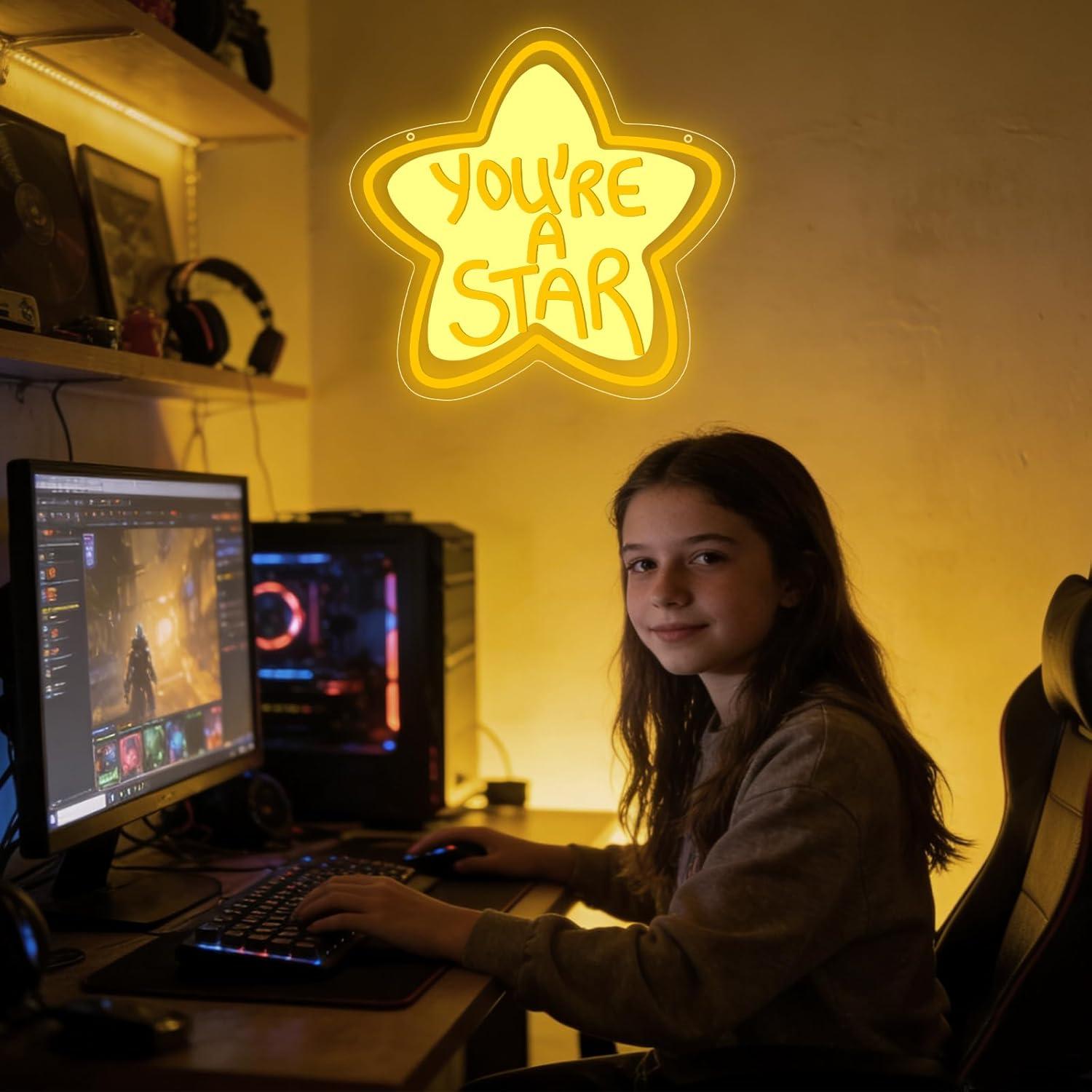 You're A Star Neon Sign USB Di – Lighting Decor In Room recenzja i cena