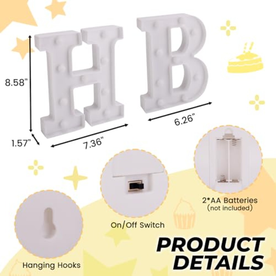 Happy Birthday Decoration Ligh – Light Up Letters Marquee recenzja i cena