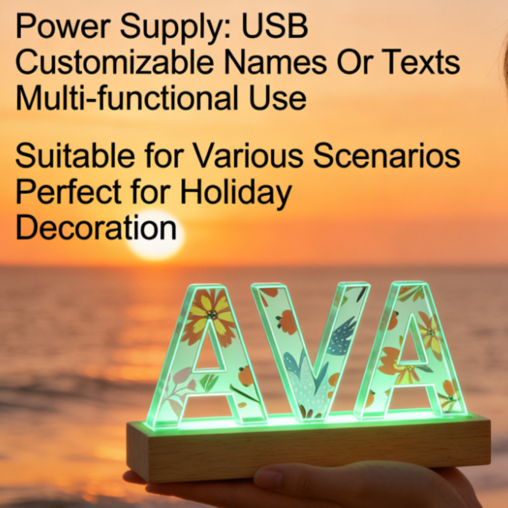 1pc Custom Name Acrylic LED Na – Lighting Decoration Wedding recenzja i cena