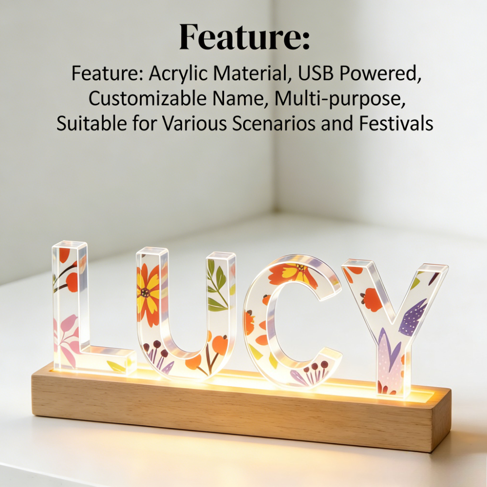 1pc Custom Name Acrylic LED Na – Lighting Decoration Wedding recenzja i cena