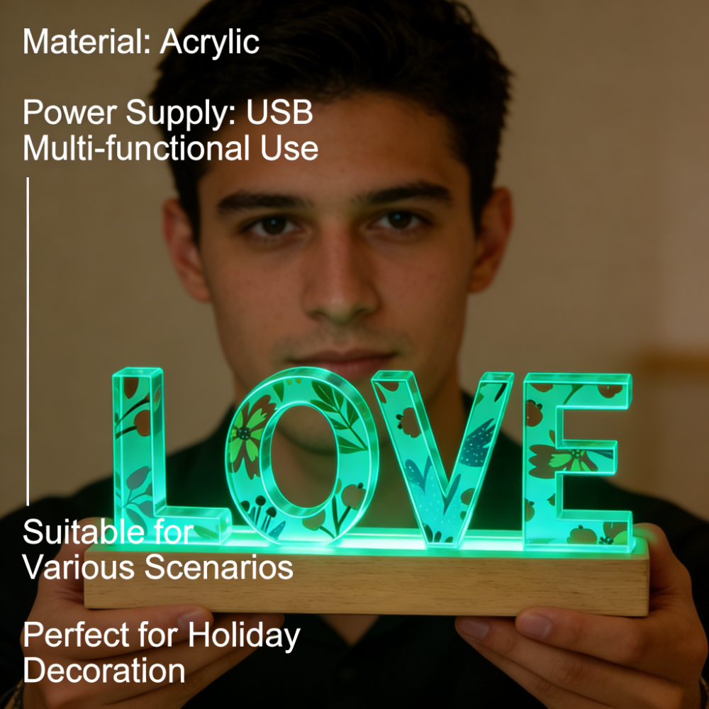 1pc Custom Name Acrylic LED Na – Lighting Decoration Wedding recenzja i cena