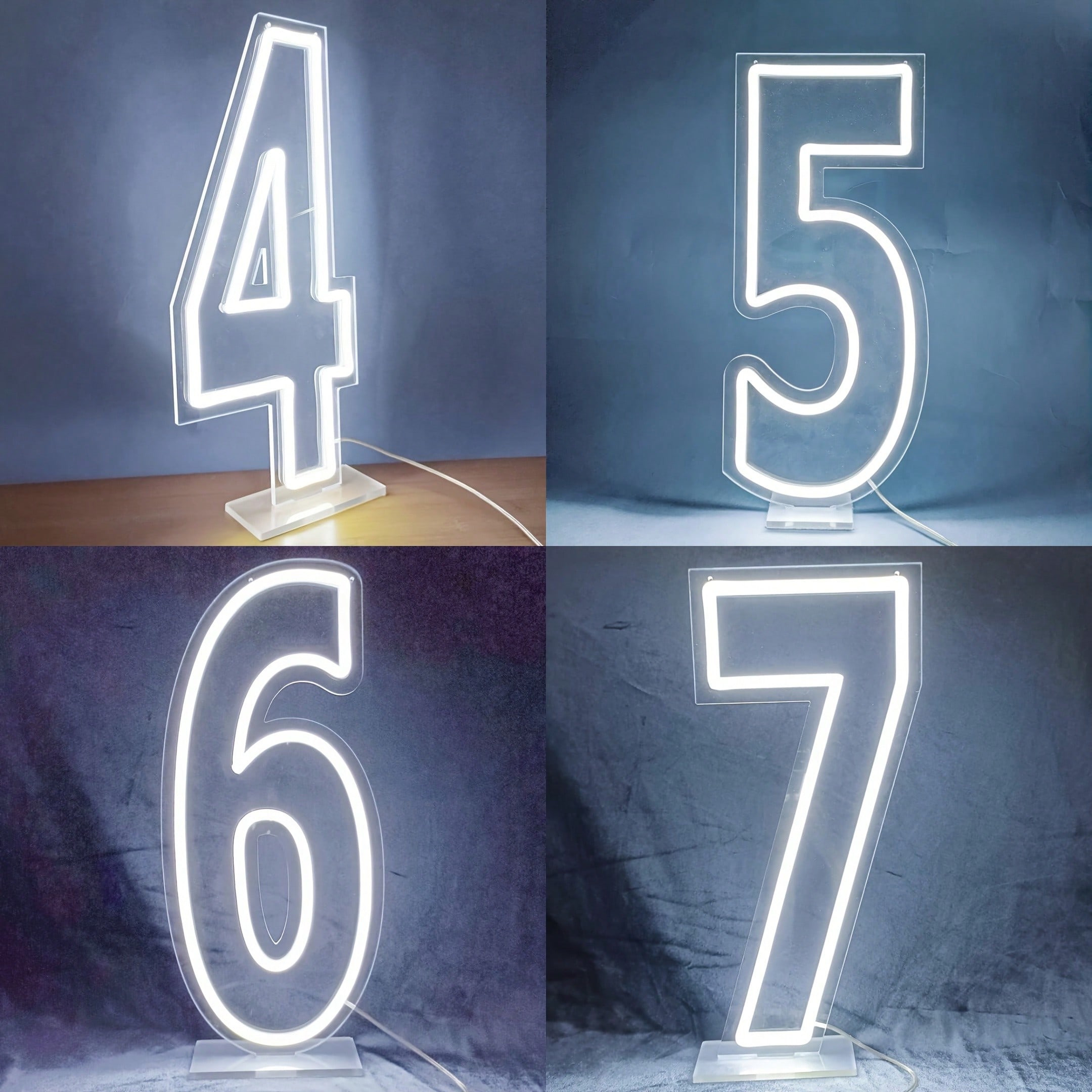 White 0-9 Single Digit LED Num – Lighting Decoration Wedding recenzja i cena