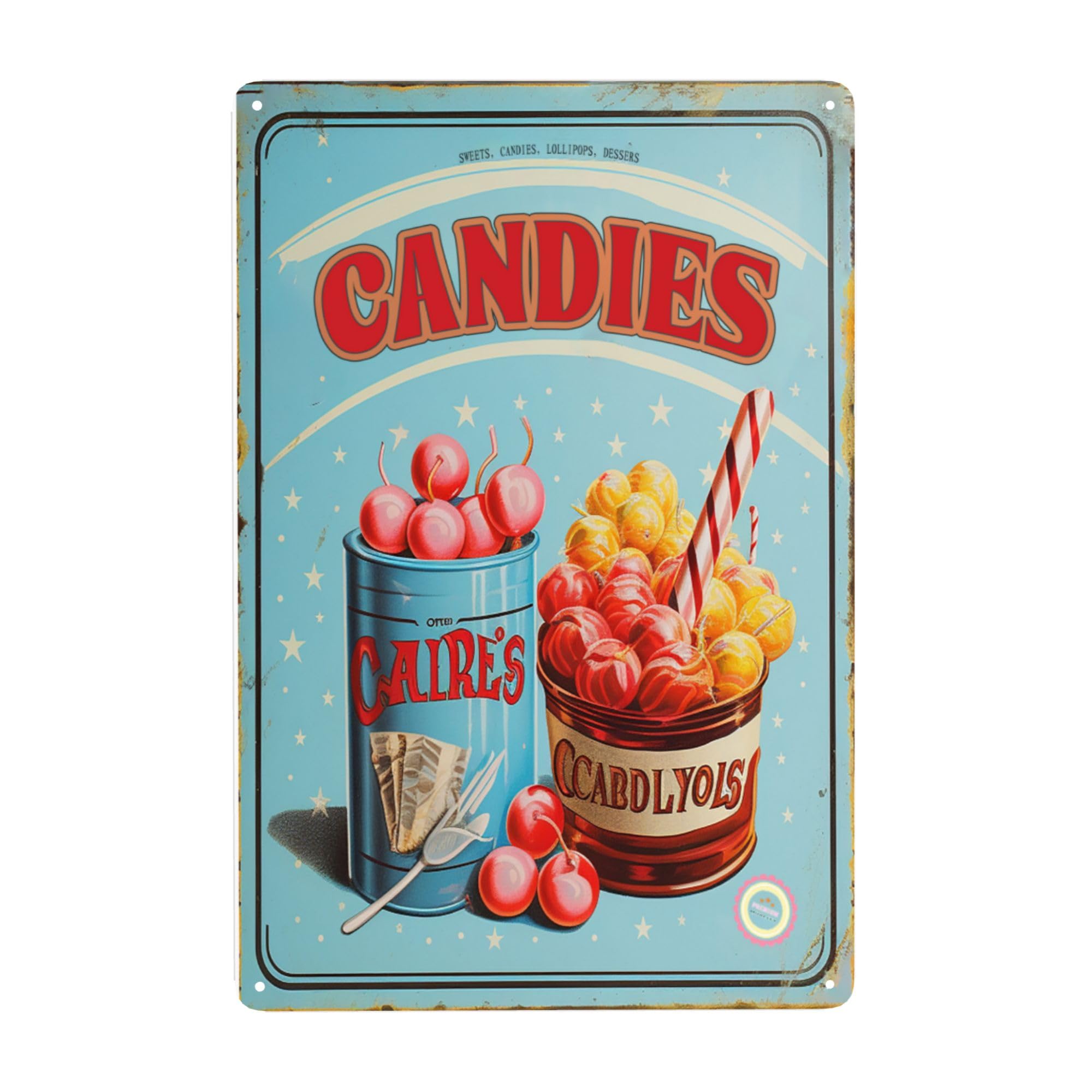 Decor ;; Candies Tin Signs,Lig – Lighting Metal Wall Decor recenzja i cena