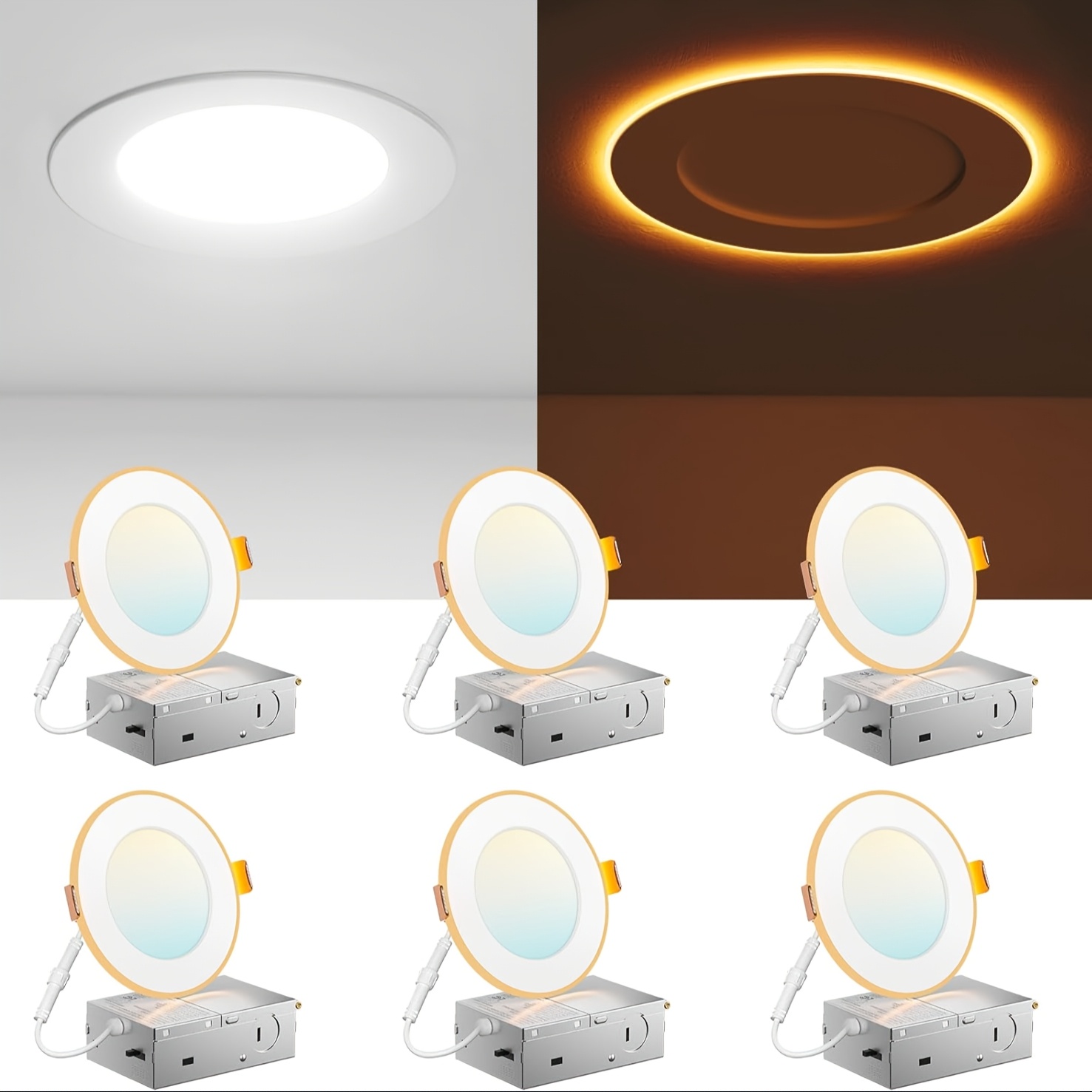 12/6 Pack 4/6 Inch 5CCT LED Re – Lighting Decor In Room recenzja i cena