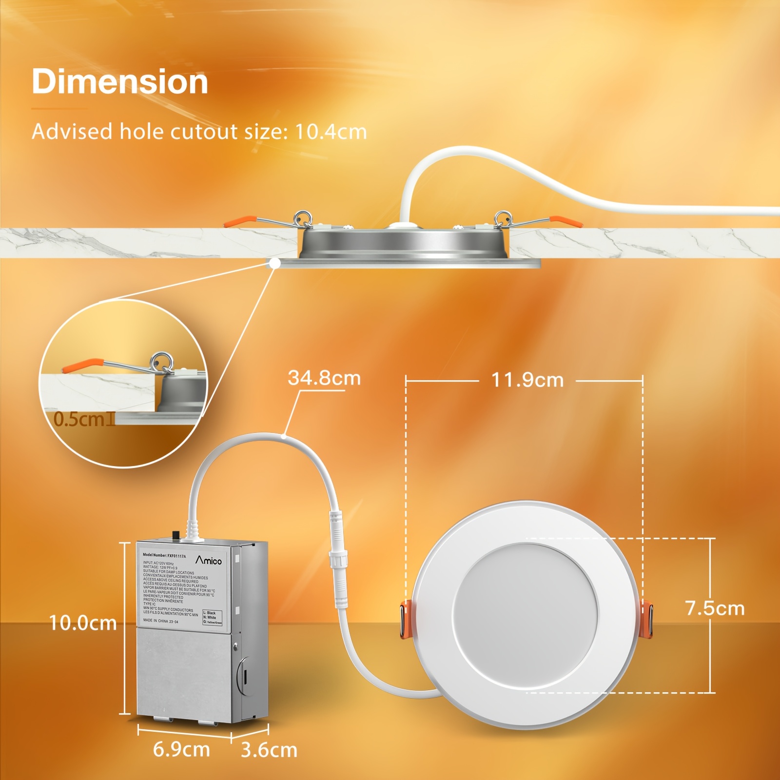 12/6 Pack 4/6 Inch 5CCT LED Re – Lighting Decor In Room recenzja i cena