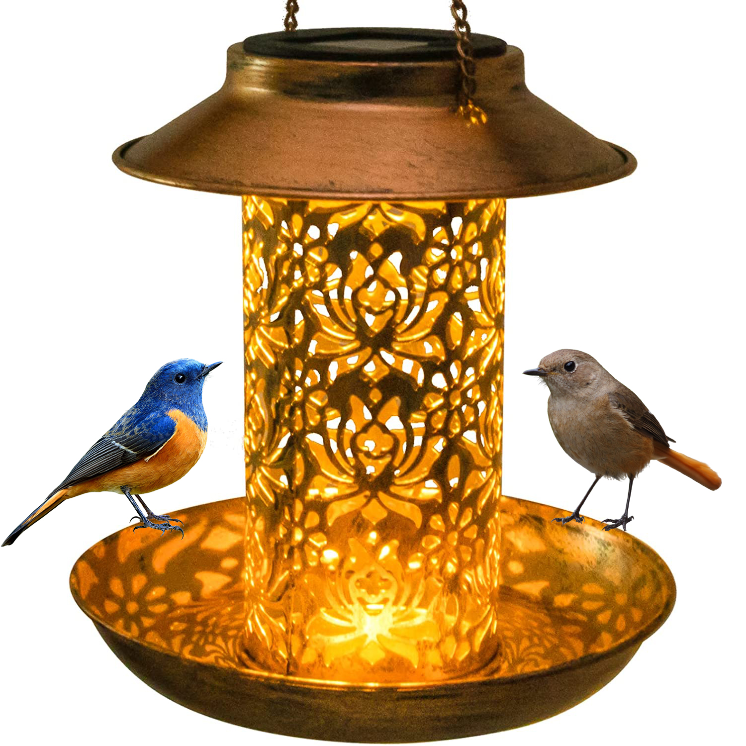 Solar Bird Feeder Metal Outdoo – Outdoor Lighting Decor Ideas recenzja i cena