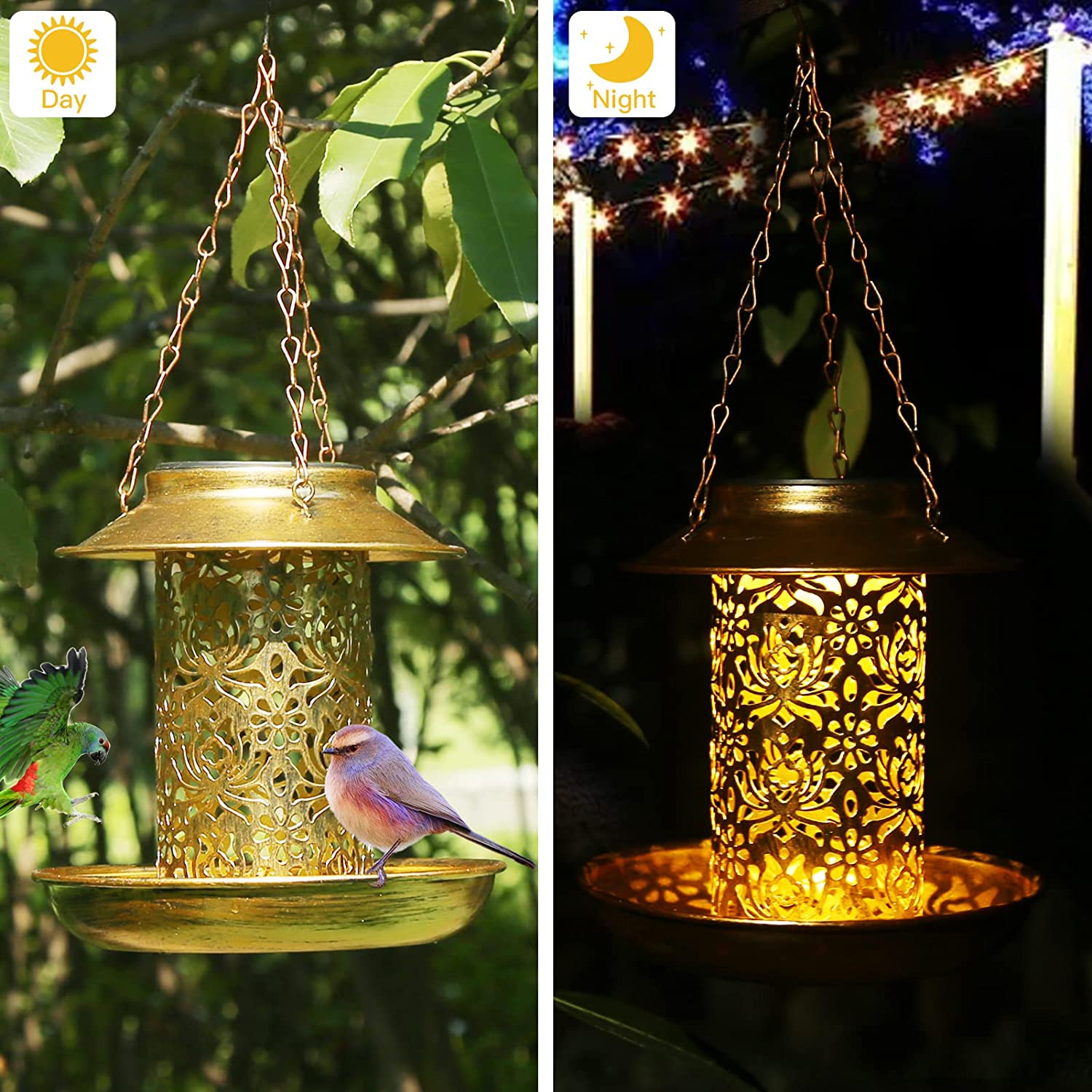 Solar Bird Feeder Metal Outdoo – Outdoor Lighting Decor Ideas recenzja i cena