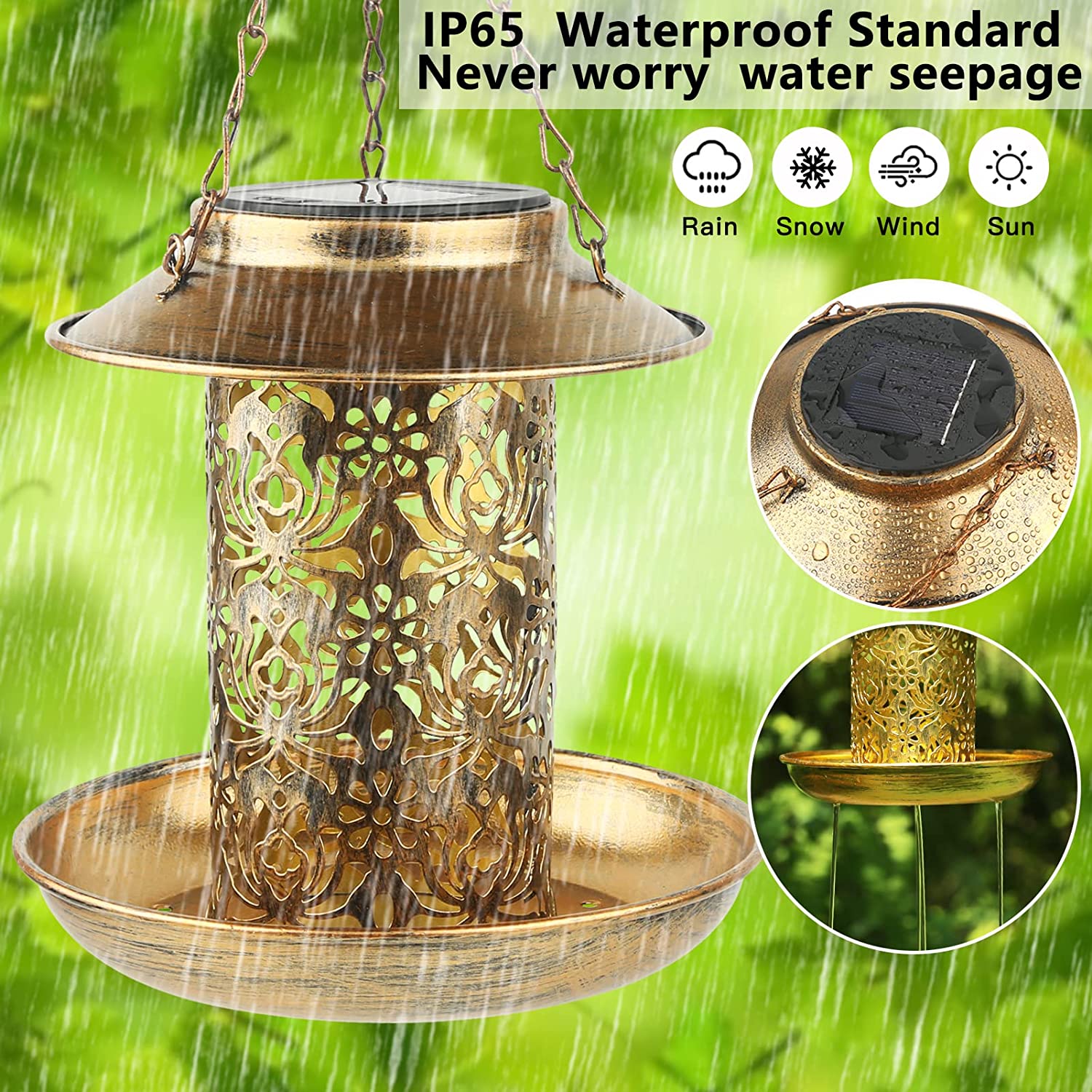 Solar Bird Feeder Metal Outdoo – Outdoor Lighting Decor Ideas recenzja i cena