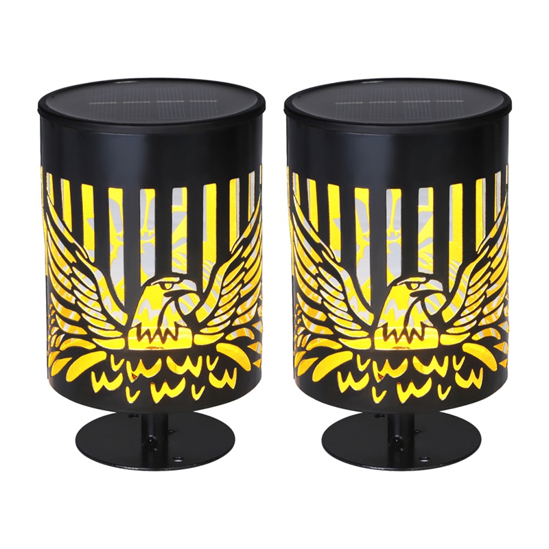 2 Pack Solar Fence Lights Meta – Lighting Metal Wall Decor recenzja i cena
