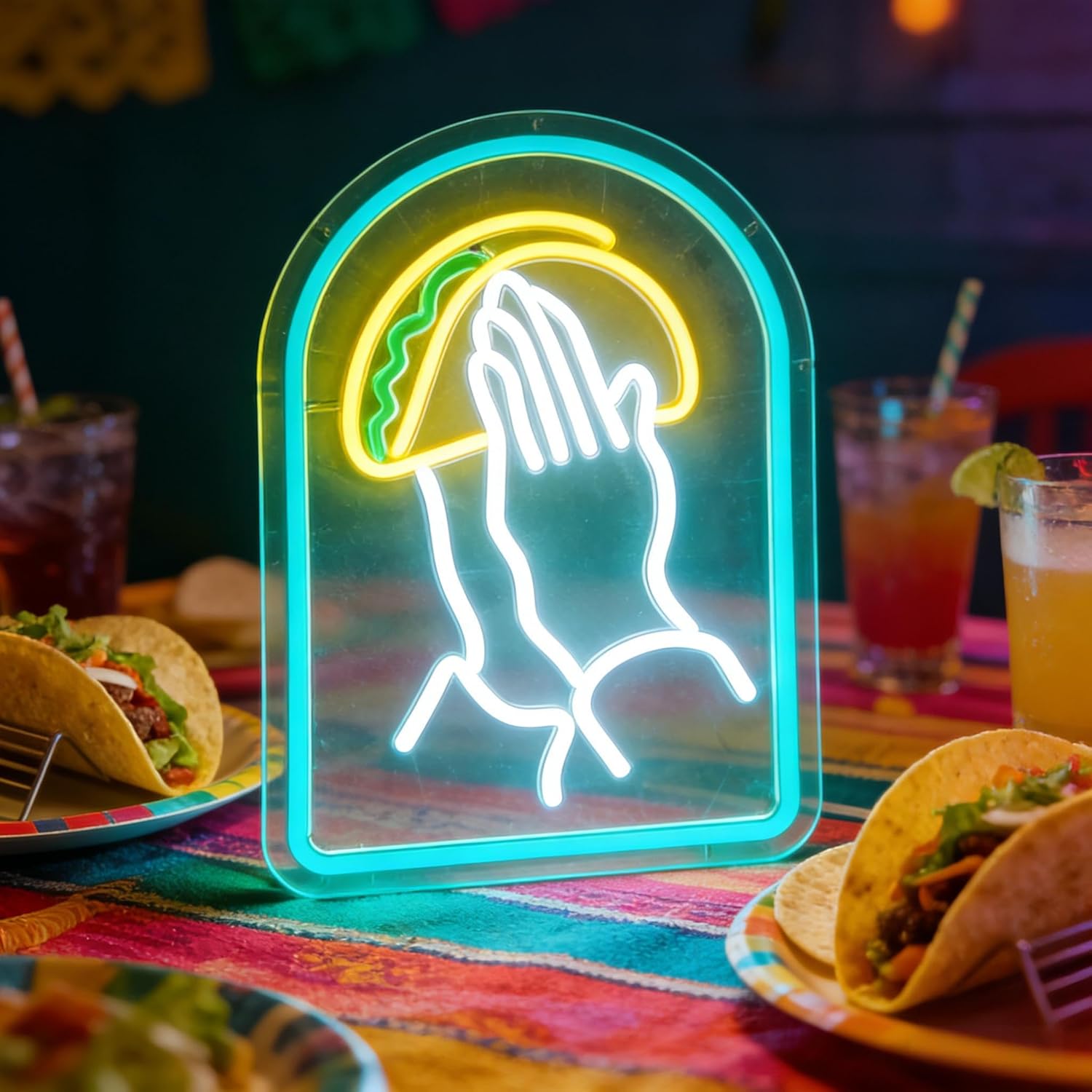Taco LED Neon Sign LED Wall Li – Outdoor Lighting Decor Ideas recenzja i cena