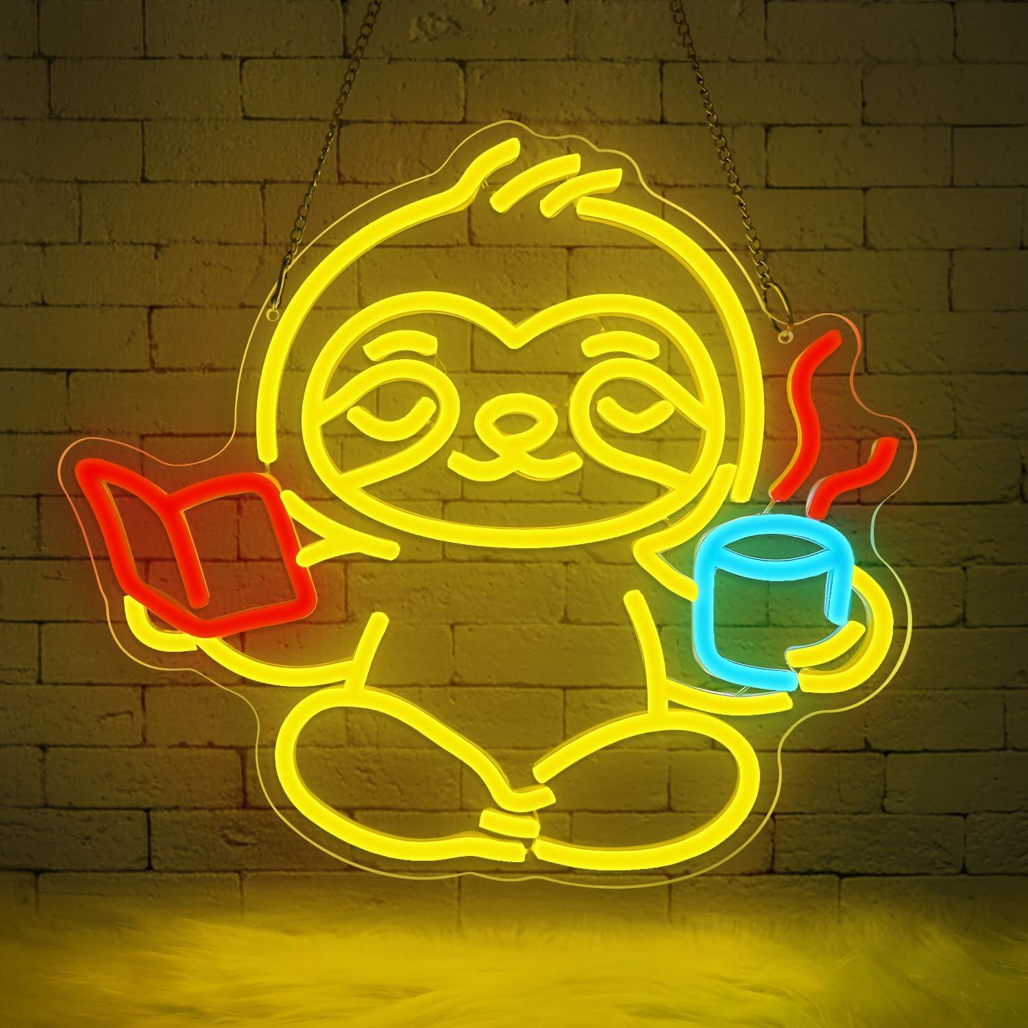 Sloth Neon Sign USB Dimmable L – Lighting Decor In Room recenzja i cena