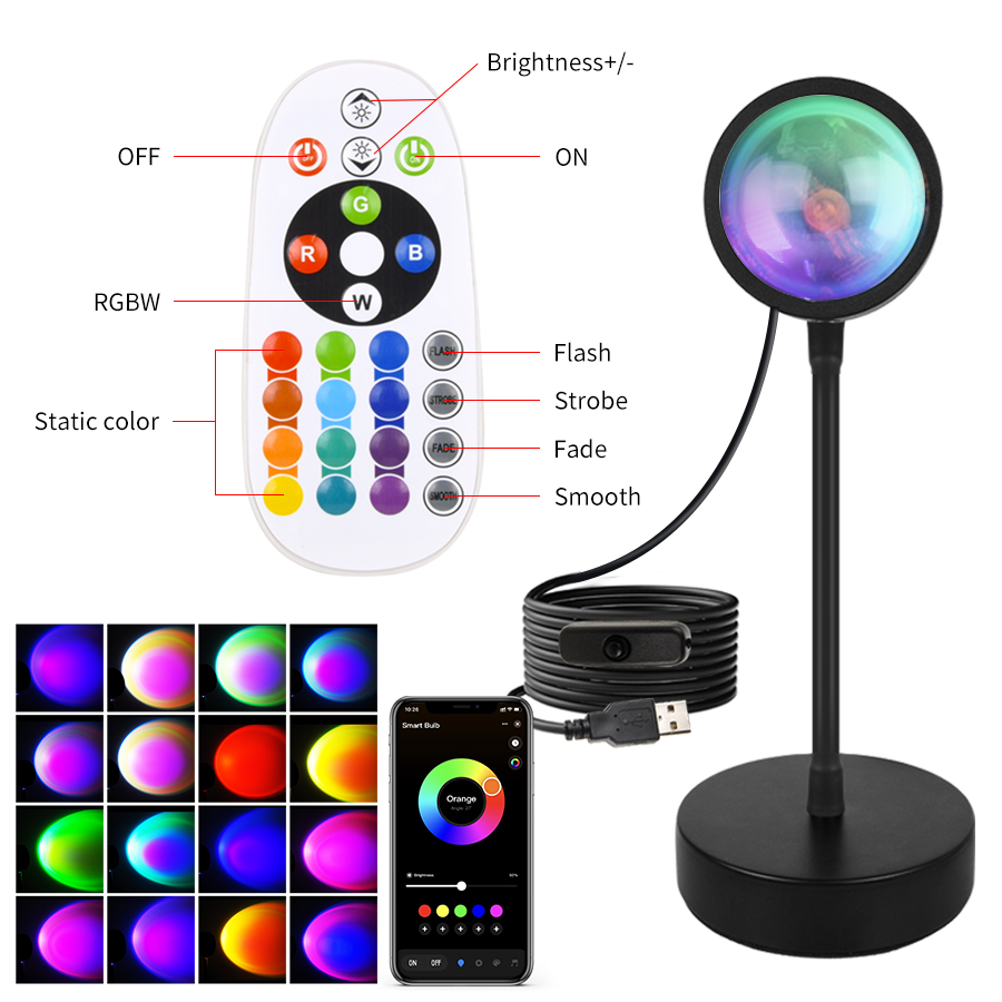 Smart Sunset Lamp Tuya LED Nig – Sunset Lamp Projection recenzja i cena