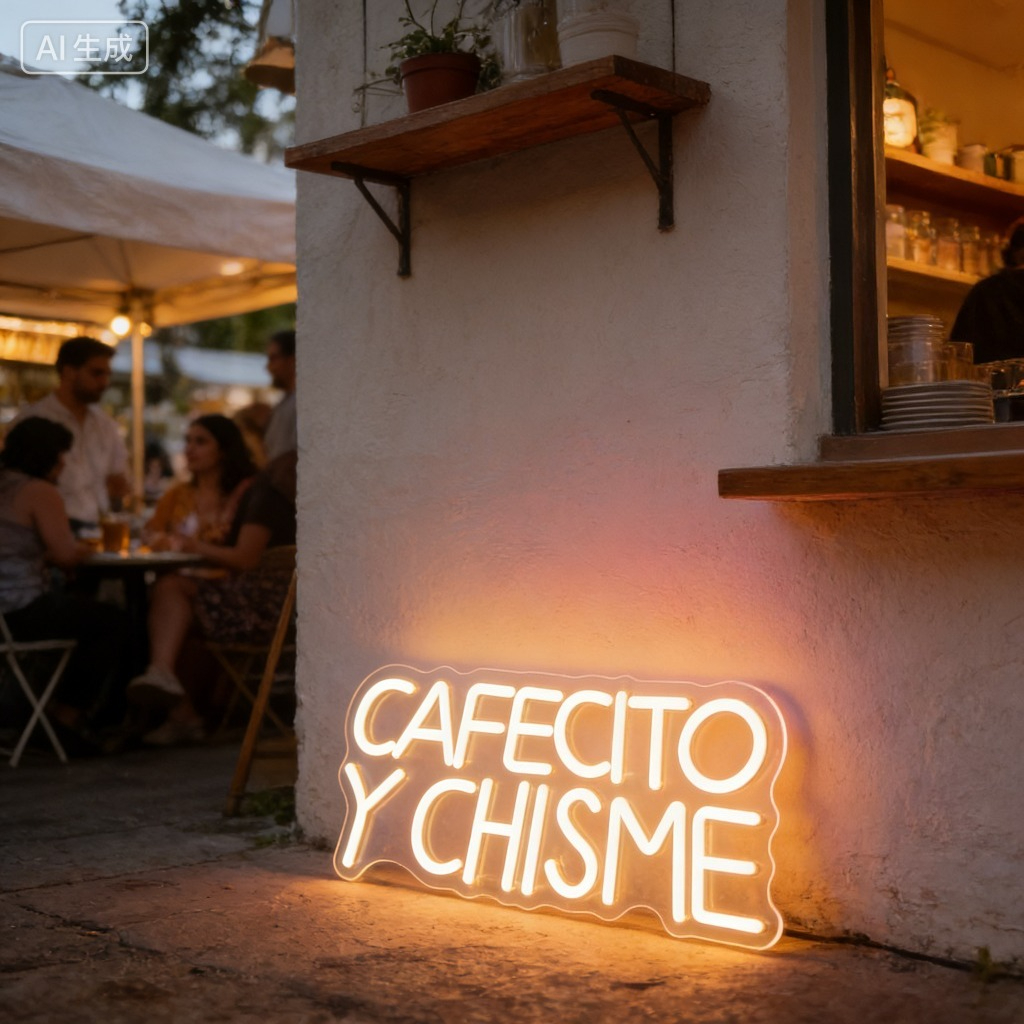 Cafecito Y Chisme Spanish Neon – Outdoor Lighting Decor Ideas recenzja i cena