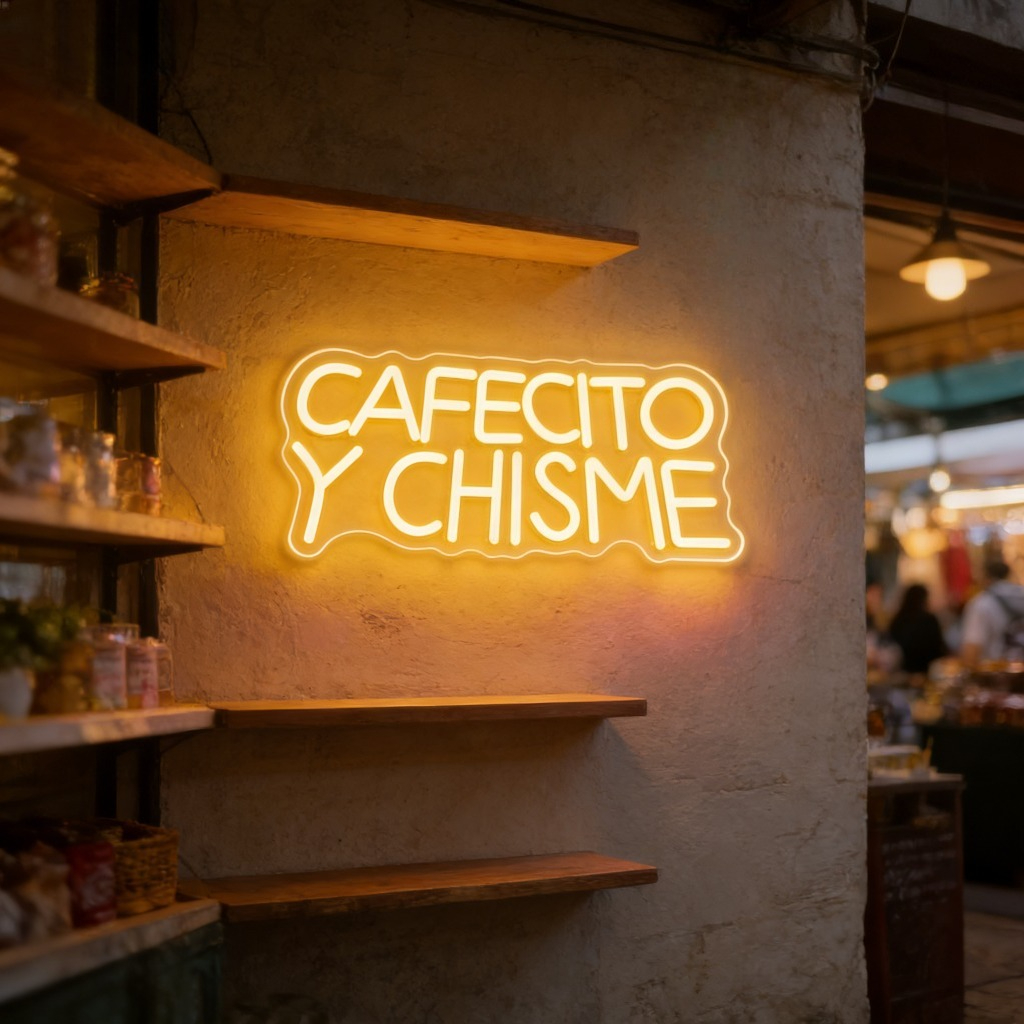 Cafecito Y Chisme Spanish Neon – Outdoor Lighting Decor Ideas recenzja i cena
