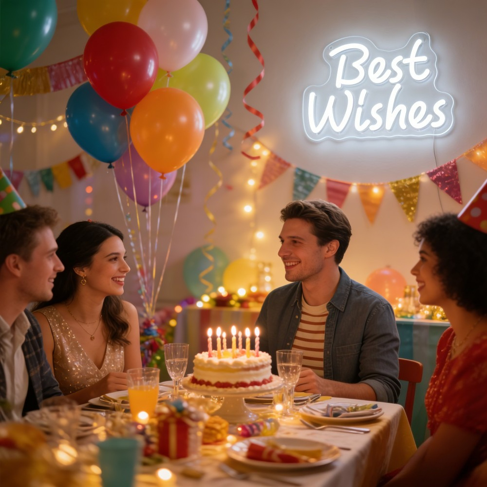 Best Wishes Dimmable LED Neon  – Outdoor Lighting Decor Ideas recenzja i cena