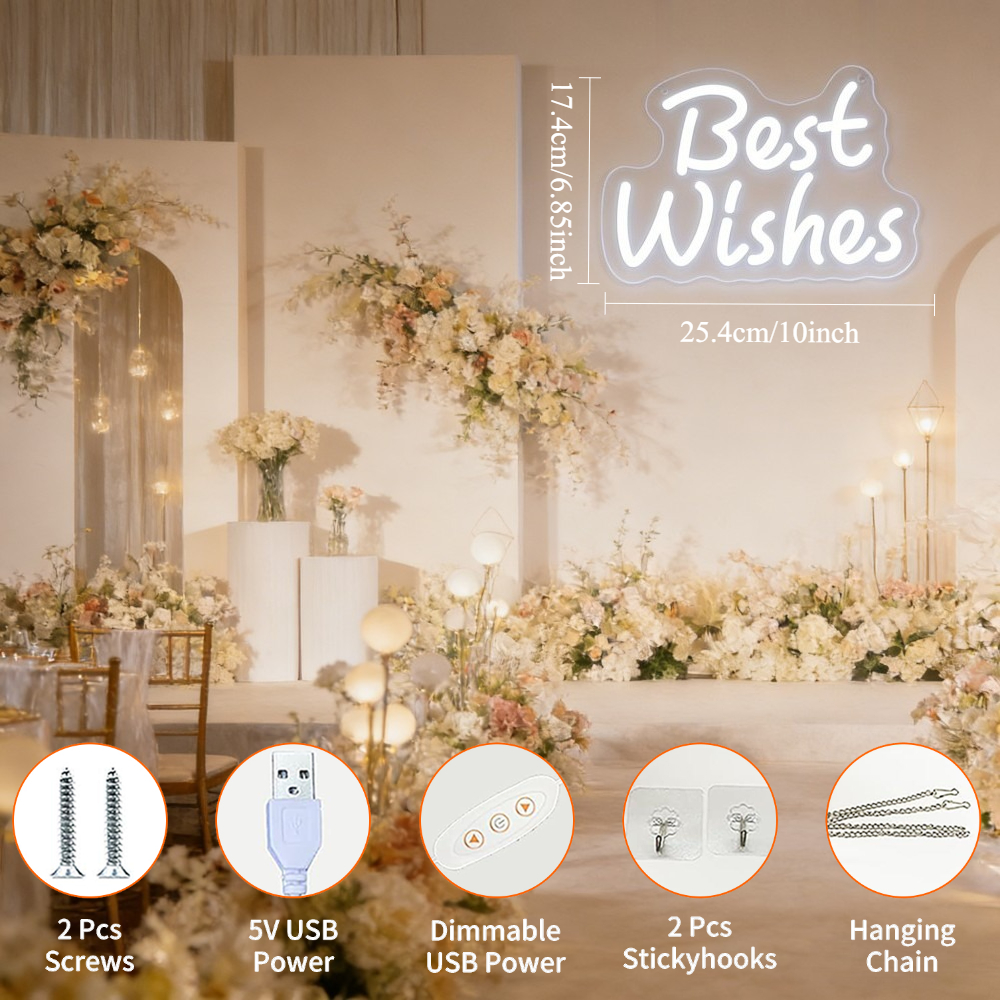 Best Wishes Dimmable LED Neon  – Outdoor Lighting Decor Ideas recenzja i cena