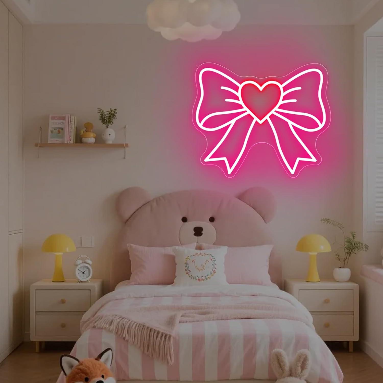 Bow Neon Signs USB Dimmable LE – Lighting Decor In Room recenzja i cena