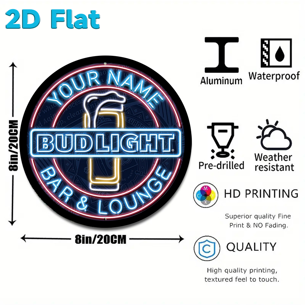 Custom Name Bud Light Bar and  – Lighting Metal Wall Decor recenzja i cena