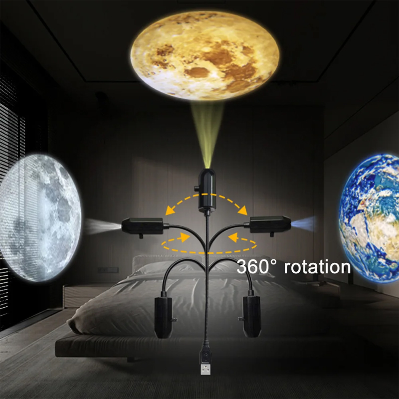 USB Ceiling Moon Earth Project – Sunset Lamp Projection recenzja i cena