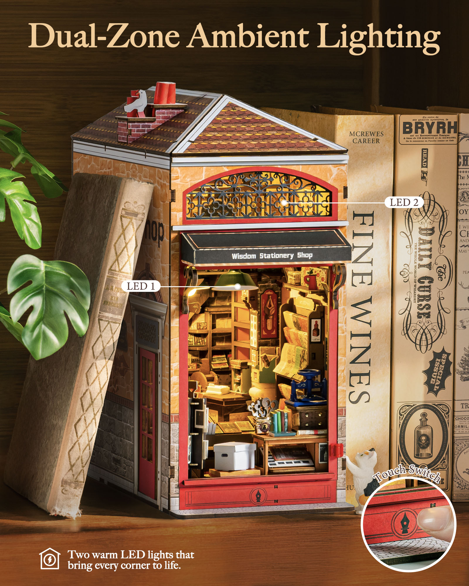 Rolife Wisdom Stationery Shop  – Lighting Decor For House recenzja i cena