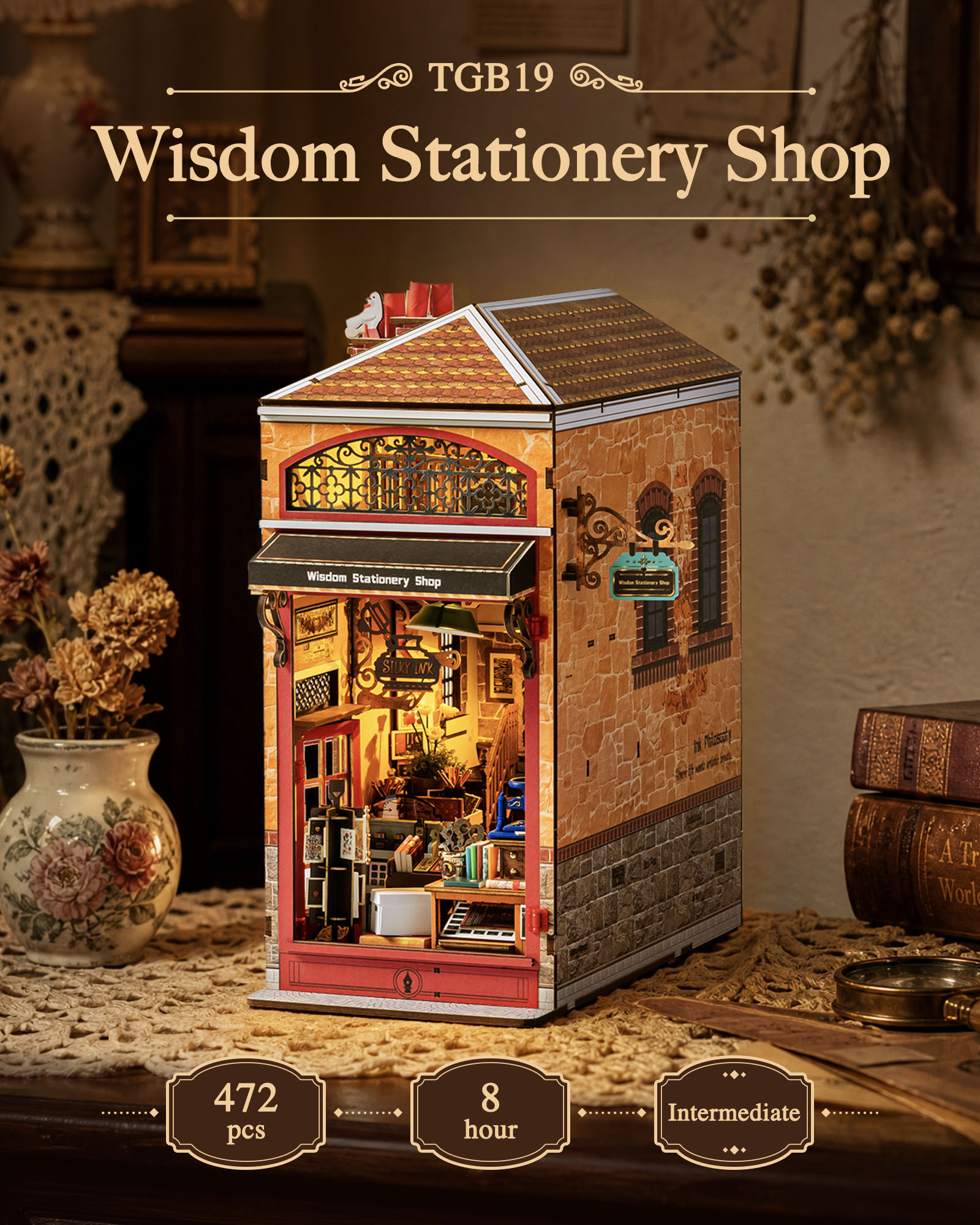Rolife Wisdom Stationery Shop  – Lighting Decor For House recenzja i cena