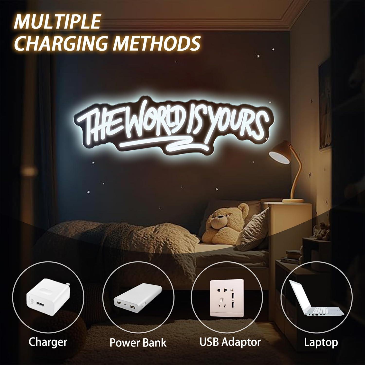 The World is Yours Neon Sign U – Lighting Decoration Wedding recenzja i cena