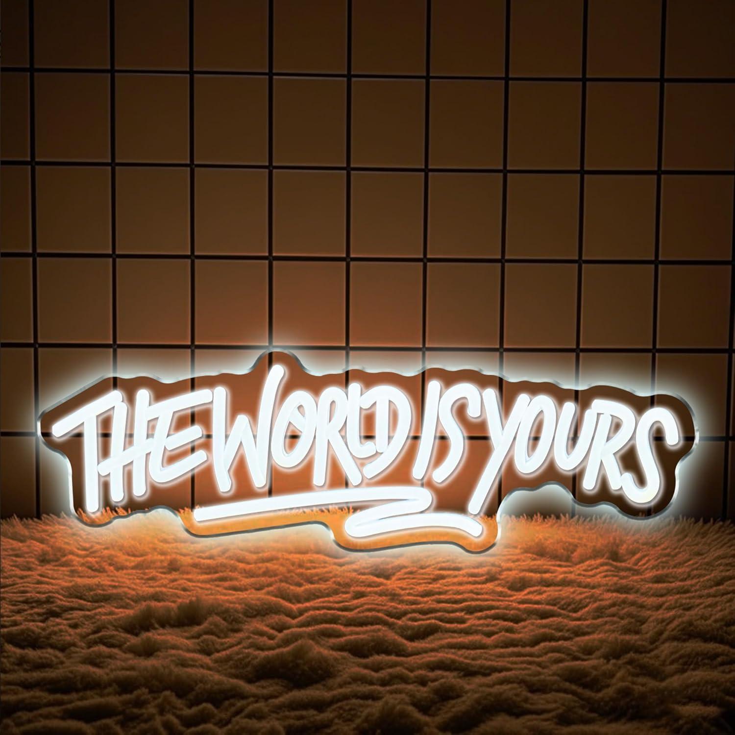 The World is Yours Neon Sign U – Lighting Decoration Wedding recenzja i cena