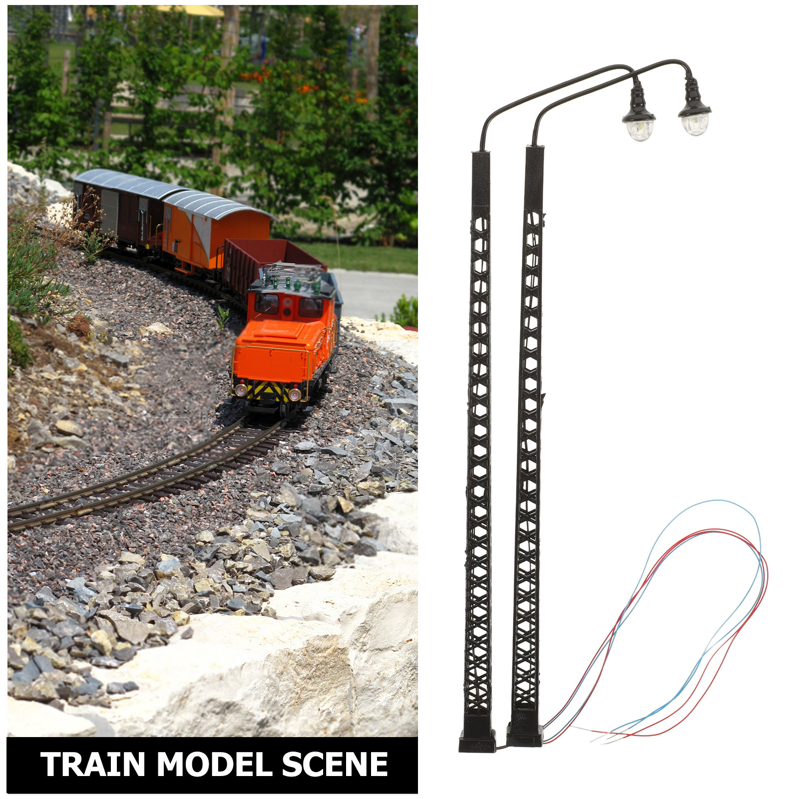 2Pcs Railroad Light Miniature  – Lighting Decor For House recenzja i cena