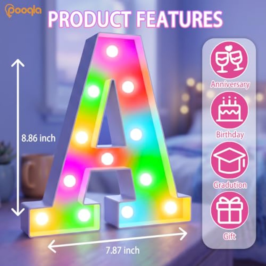 Colorful LED marquee letter li – Light Up Letters Marquee recenzja i cena