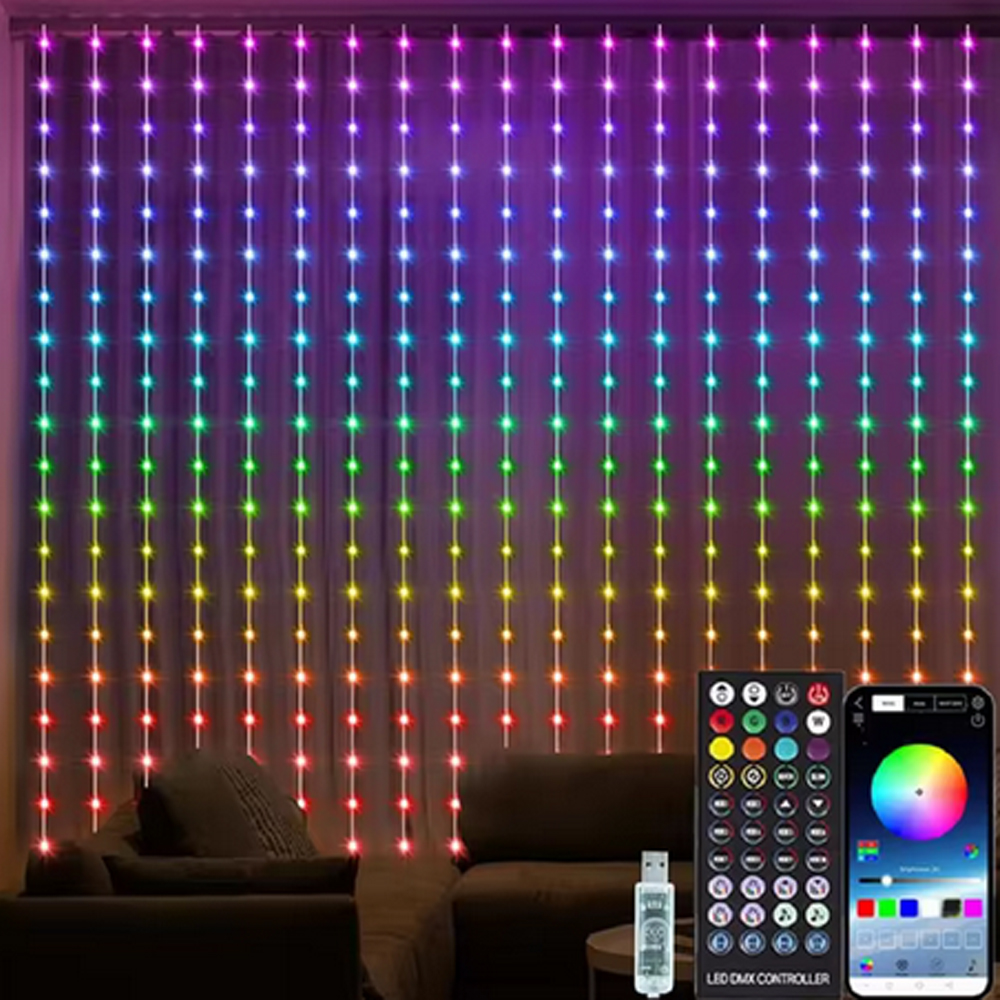 3M RGB Smart LED Curtain Light – Lighting Decoration Outdoor recenzja i cena